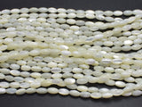 Mother of Pearl, MOP, White, 4x7mm Rice-BeadBasic