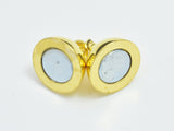 9pcs 10mm Magnetic Ball Clasp-Gold, Plated Brass