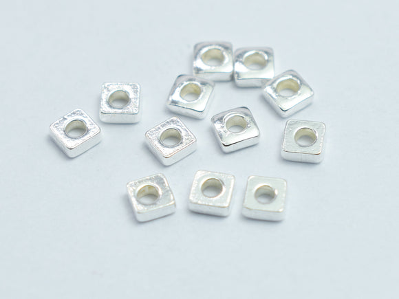 Approx. 50pcs 925 Sterling Silver 2x2mm Square Spacer-BeadBasic