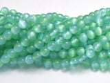 Selenite - Green & Blue, 6mm (6.5mm) Round-BeadBasic