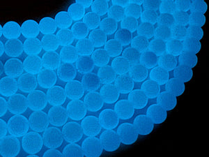 Glow in The Dark Beads-Blue & Green, Luminous Stone, 7.8mm Round