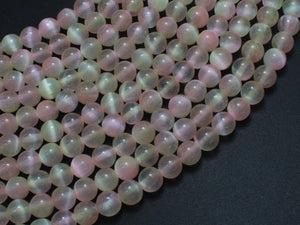 Selenite - Peach & Yellow, 6mm (6.5mm)-BeadBasic