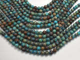Blue Calsilica Jasper Beads, 6mm (6.3mm) Round Beads-BeadBasic