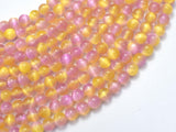 Selenite - Pink & Yellow, 6mm (6.5mm)-BeadBasic