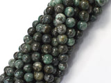 Pyrite in Green Jade, 8mm (8.5mm) Round-BeadBasic