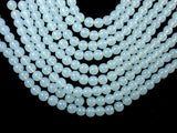 White Opalite Beads, 8mm, Round Beads-BeadBasic