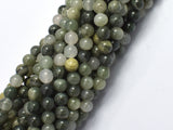 Green Line Quartz, 6mm Round Beads-BeadBasic