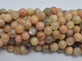 Sunstone, 8mm, Round, 15 Inch-BeadBasic