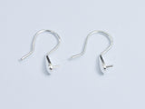 4pcs 925 Sterling Silver Ear Wires, Earring Hook, Fishhook Setting, 10x15mm-BeadBasic
