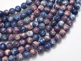 Rain Flower Stone, Blue & Purple, 8mm (8.5mm) Round-BeadBasic