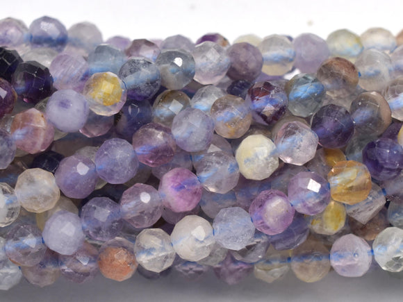 Rainbow Fluorite, 3.5mm Micro Faceted Round