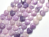 Lepidolite 12mm Heart Beads, 15 Inch-BeadBasic