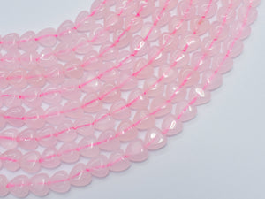 Rose Quartz 8mm Heart Beads-BeadBasic