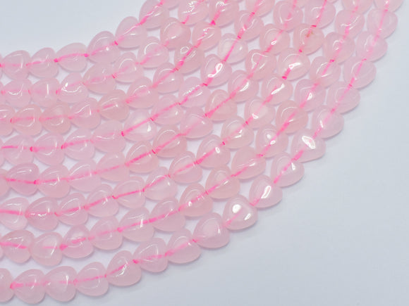 Rose Quartz 8mm Heart Beads-BeadBasic