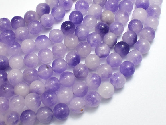 Jade - Purple & White, 8mm Round