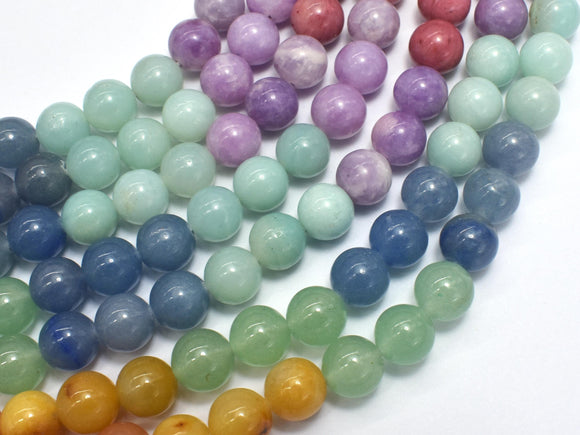 Mixed Stone, Rhodonite, Amazonite, Aventurine, Lepidolite, 8mm (8.6mm)
