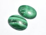 Genuine Malachite Cabochon, 15x20mm Oval, 1piece-BeadBasic