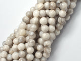 White Crazy Lace Agate 8mm Round Beads, 15 Inch-BeadBasic