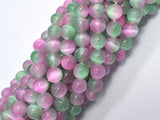 Selenite - Green & Purple, 8mm (8.5mm)-BeadBasic