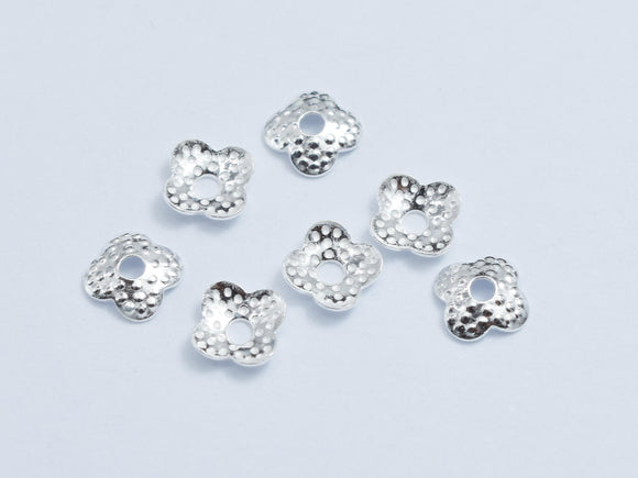 20pcs 925 Sterling Silver Bead Caps, 5x1.2mm Flower Caps