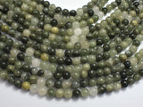 Green Line Quartz, 6mm Round Beads-BeadBasic