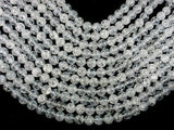 Crackle Clear Quartz Beads, 10mm Round Beads