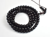 Black Sandalwood, 7x8mm Drum Beads, 30 Inch