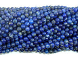 Natural Lapis Lazuli, 4mm (4.7mm) Round Beads-BeadBasic