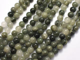 Green Line Quartz, 6mm Round Beads-BeadBasic