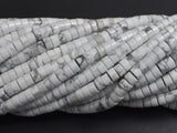 White Howlite, 2x4mm, Heishi Disc-BeadBasic