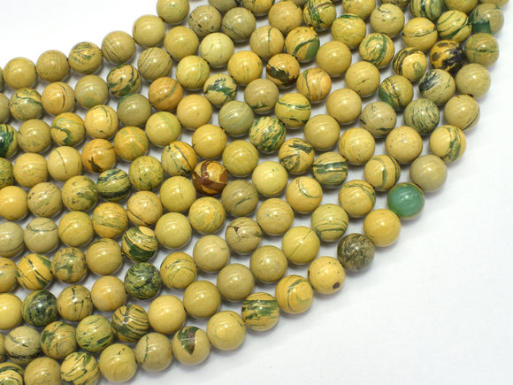 Green Muscovite 6mm Round Beads, 15 Inch-BeadBasic