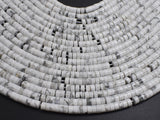 White Howlite, 2x4mm, Heishi Disc-BeadBasic