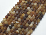 Matte Banded Agate, 6mm Round Beads-BeadBasic