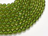 Quartz - Peridot Color, 8mm (8.5mm) Roun-BeadBasic