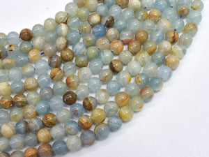 Blue Calcite 6mm (6.5mm) Round-BeadBasic