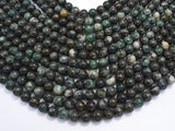 Pyrite in Green Jade, 8mm (8.5mm) Round-BeadBasic