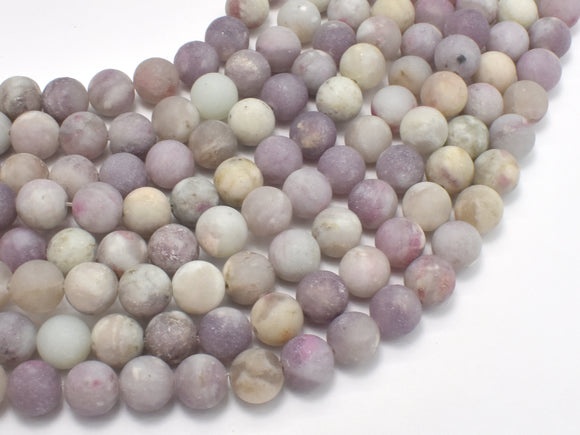 Matte Lilac Jasper Beads, Pink Tourmaline Beads, 8mm (8.6mm)-BeadBasic