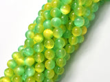 Selenite - Green & Yellow, 8mm (8.5mm)-BeadBasic