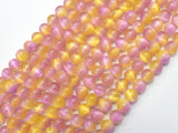 Selenite - Pink & Yellow, 6mm (6.5mm)-BeadBasic