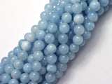 Jade - Aquamarine Light Blue 8mm Round-BeadBasic