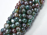 Mystic Coated Rainbow Agate, 8mm Faceted Round-BeadBasic