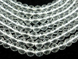 Clear Quartz Beads, 8mm Faceted Round Beads-BeadBasic