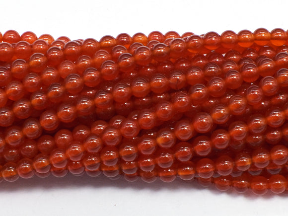 Carnelian Beads, Round, 4mm-BeadBasic