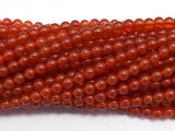 Carnelian Beads, Round, 4mm-BeadBasic