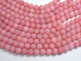 Matte Jade - Rose Pink, 8mm Round-BeadBasic
