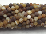 Matte Banded Agate, 6mm Round Beads-BeadBasic