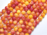 Jade - Yellow & Orange, 8mm Round-BeadBasic