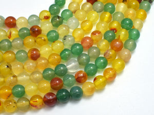 Rainbow Agate Beads, Round, 8mm, 15.5 Inch-BeadBasic