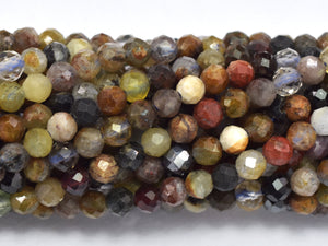 Mixed Stone, 3mm, Micro Faceted Round-BeadBasic