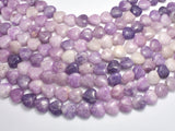 Lepidolite 12mm Heart Beads, 15 Inch-BeadBasic